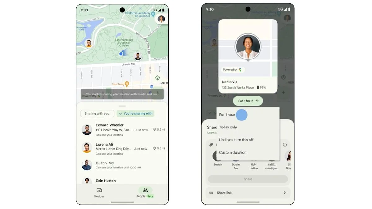 Google's Find My Device app can now show your contacts’ real-time locations