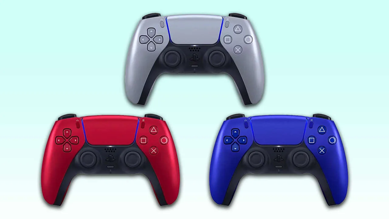 Save Big On Three DualSense PS5 Controllers – Cobalt Blue, Volcanic Red, And Silver