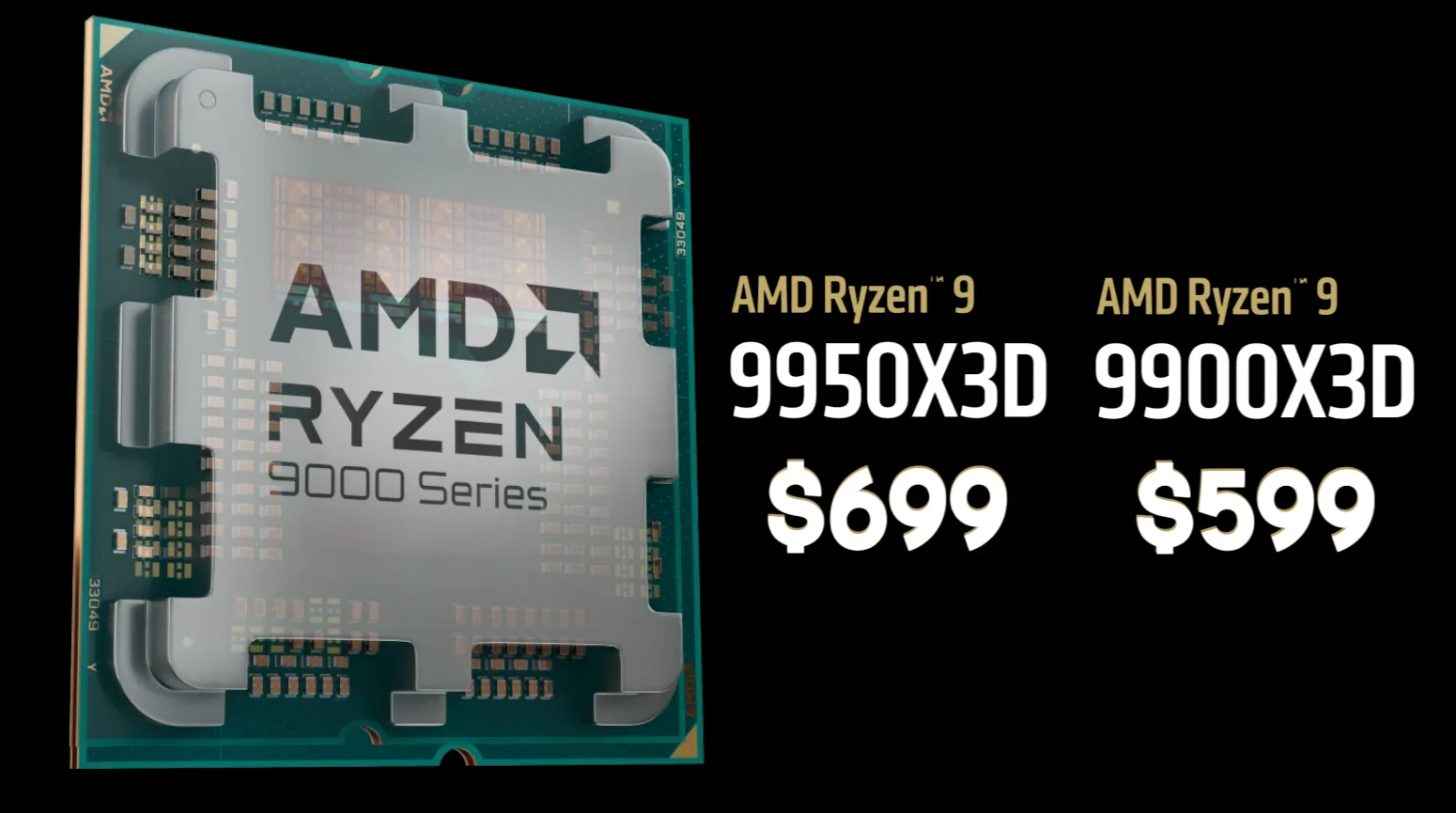 AMD Confirms Ryzen 9 9950X3D For $699 & 9900X3D For $599, Launching on 12th March