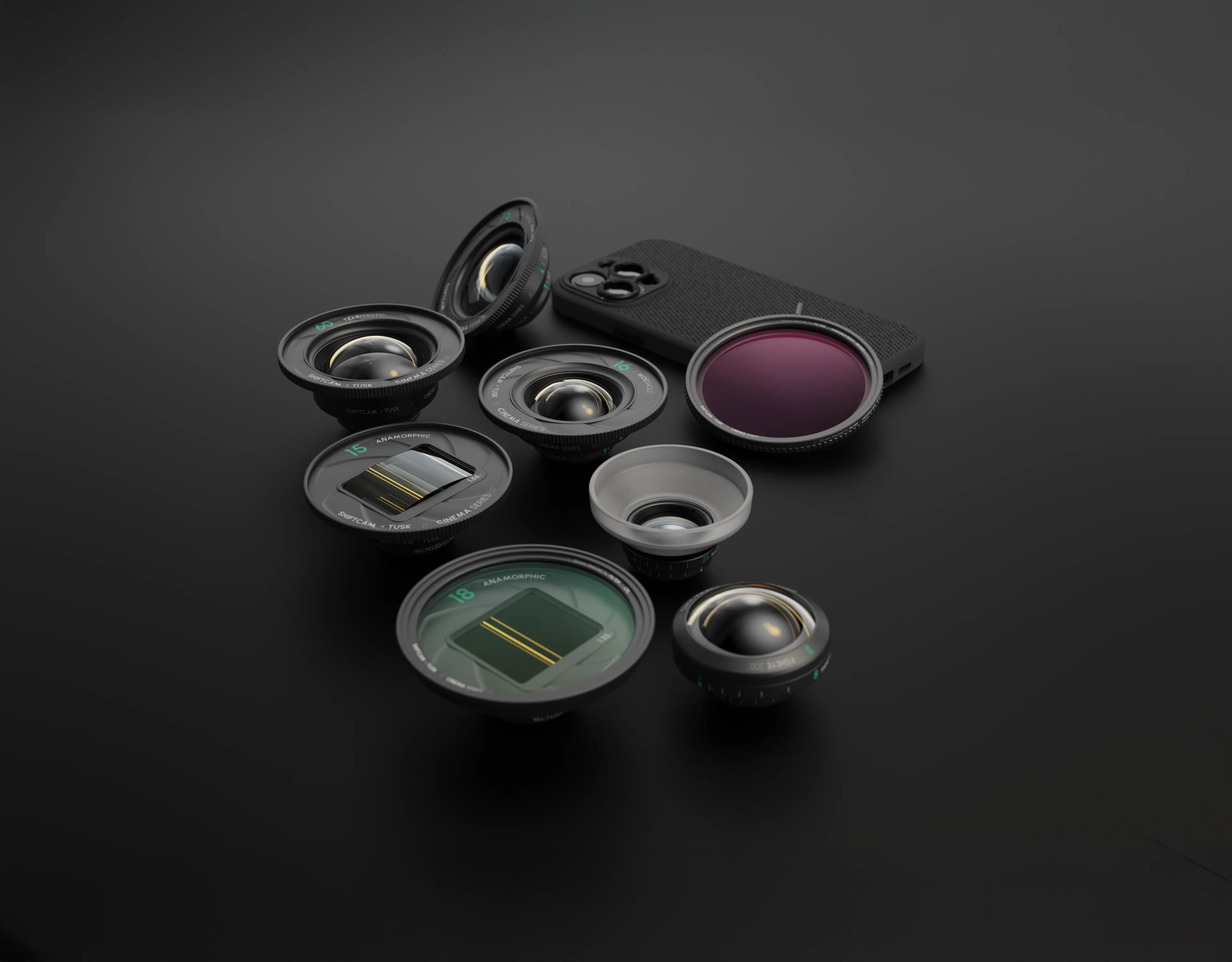 Tusk x ShiftCam launch new Cinema // Series 15-piece mobile lens system for professional filmmaking