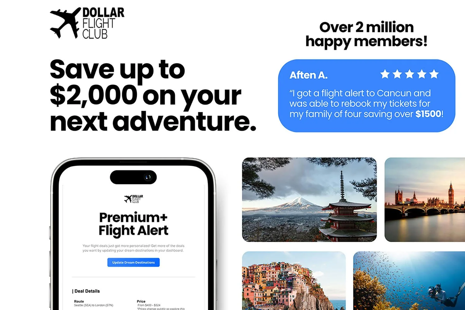 A Year of the Cheapest Airfare Imaginable Is Yours for Just $10 With a Dollar Flight Club Subscription