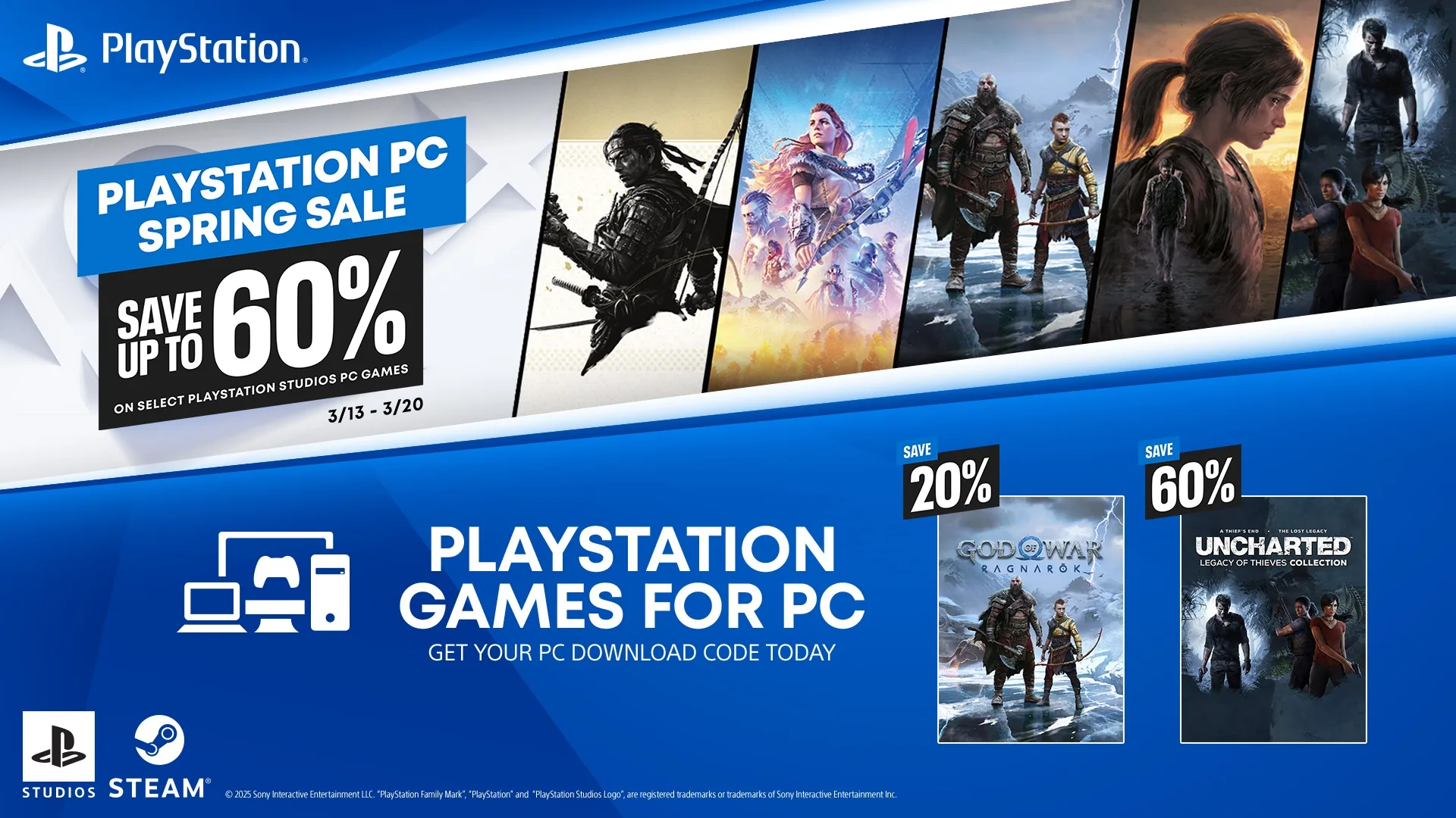 Fanatical's PlayStation PC Spring Sale lets you save extra money on the Steam Store