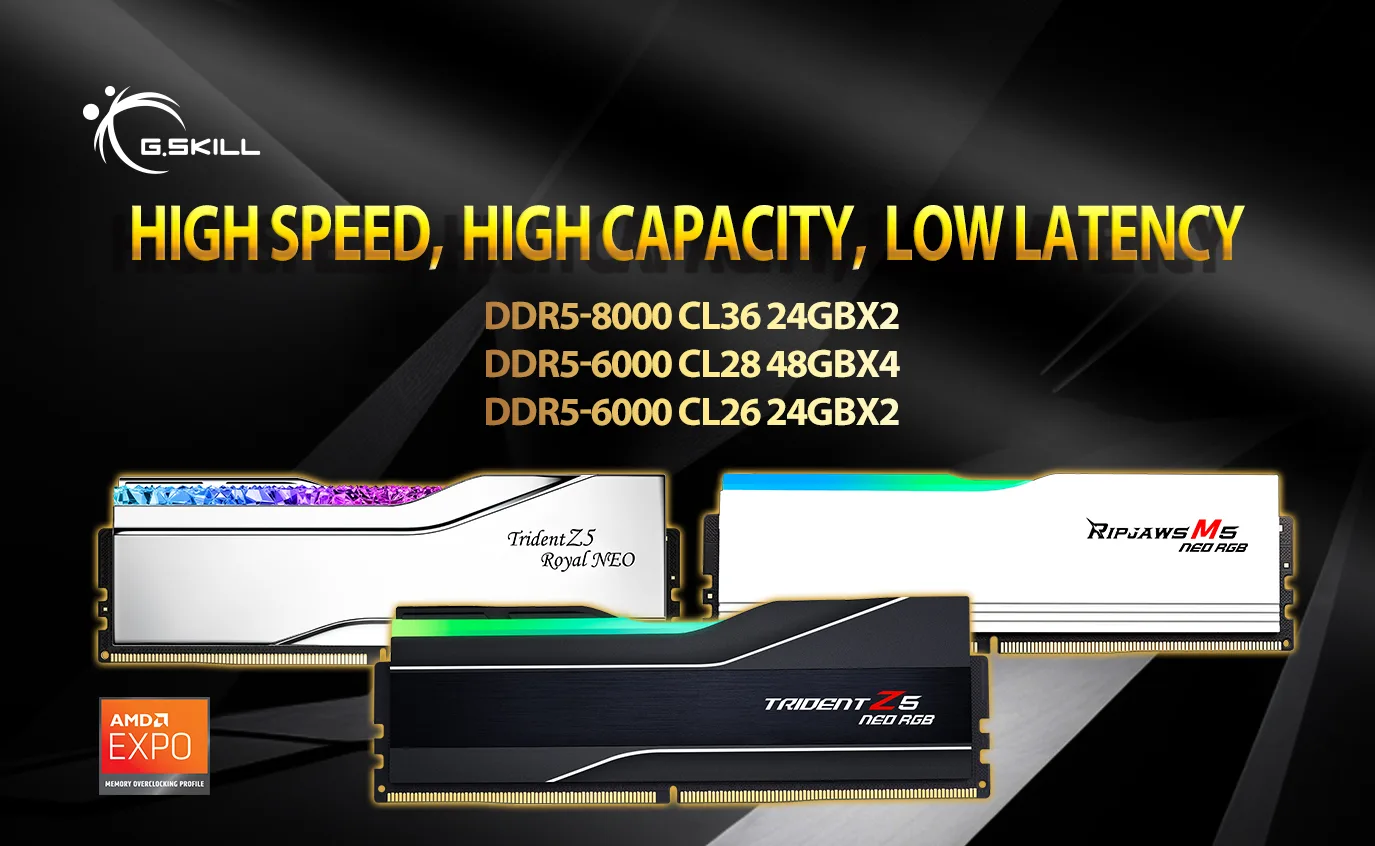 G.Skill Debuts High Capacity DDR5 Memory Kits With Up To 8000 MT/s Speed For AMD AM5 Platform