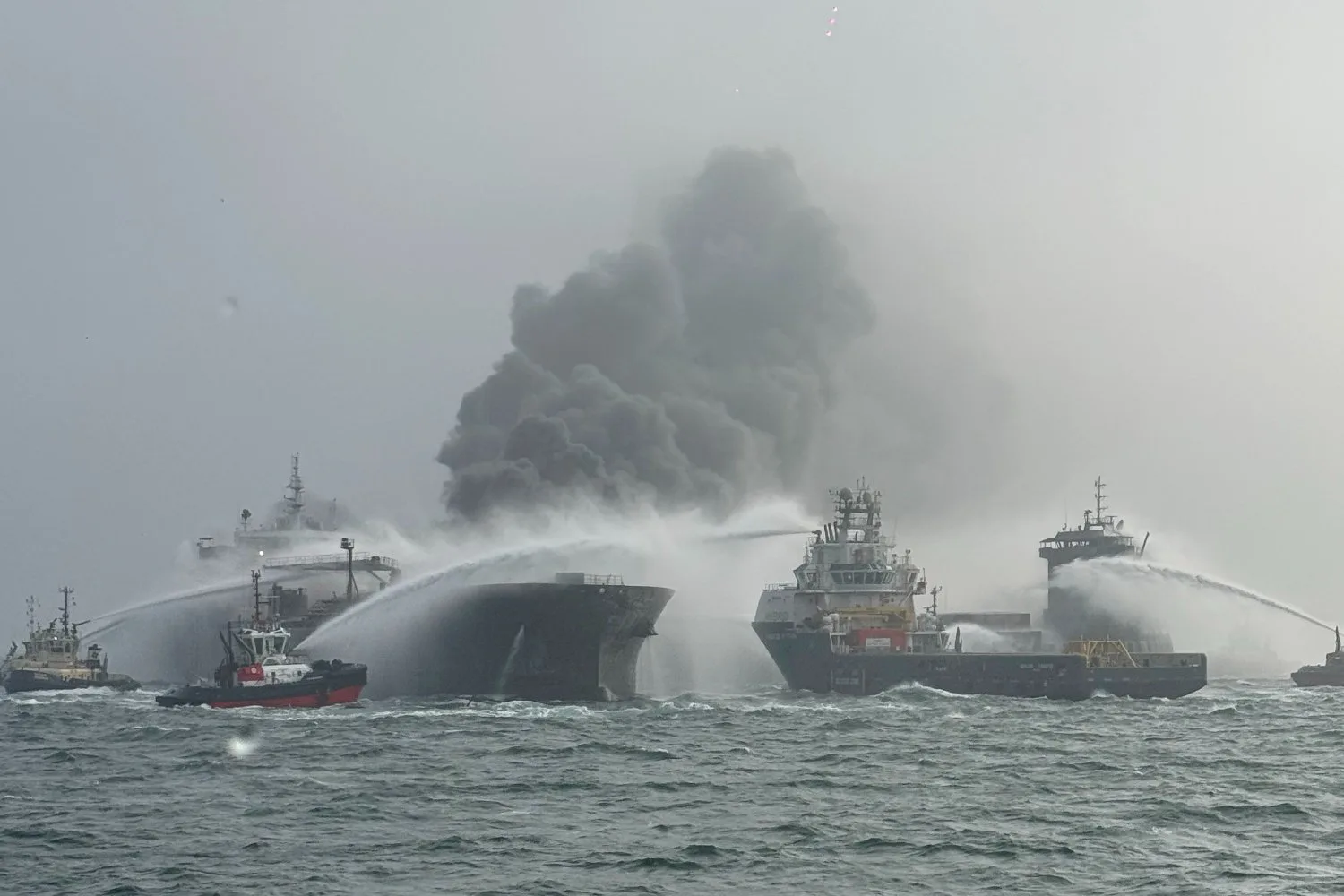 Oil Tanker and Cargo Ship Collide, Spark Massive Fire Off U.K. Coast