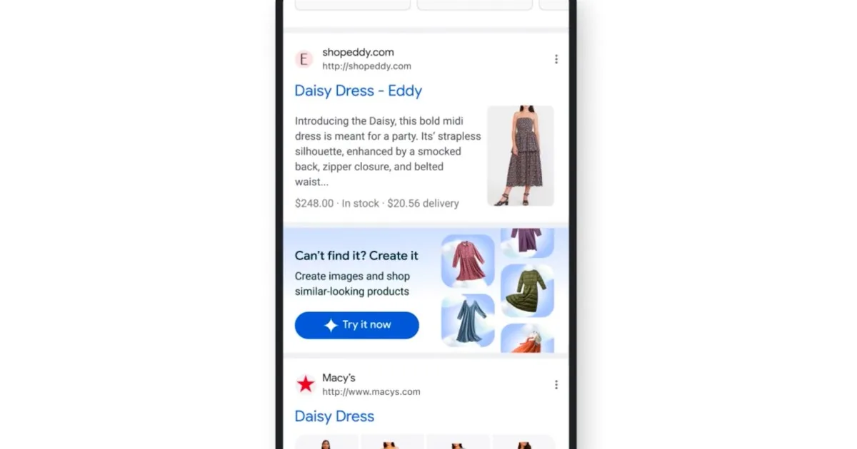 Google AI will turn your fashion ideas into a real sample for shopping
