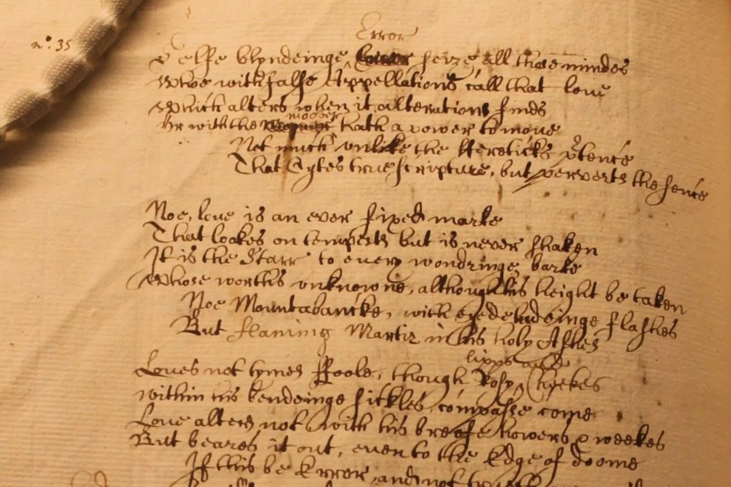 Rare Handwritten Copy of Famous Shakespeare Sonnet Found in Oxford Library