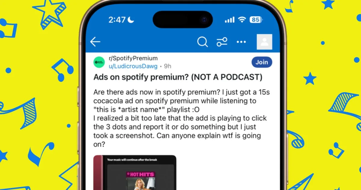 Spotify says it fixed weird bug that is pushing ads to Premium users