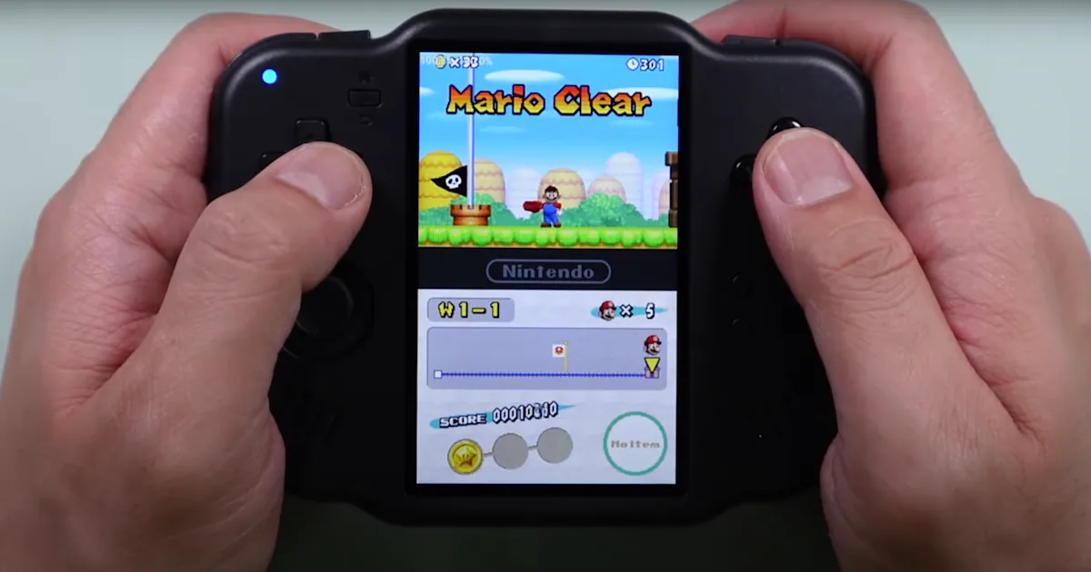 The MagicX Zero 40 handheld features a vertical display for DS emulation