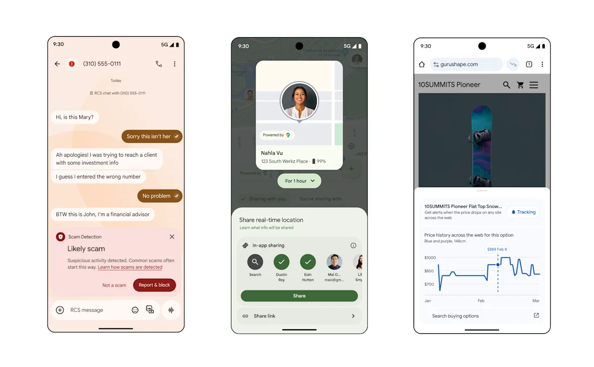 The latest Android update includes live scam message detection
