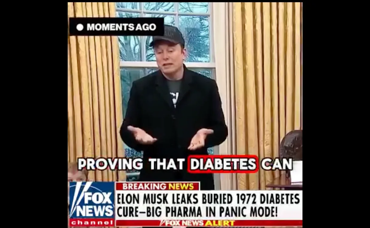 Facebook scammers want you to think Elon Musk can cure diabetes