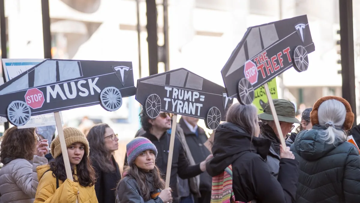 Elon Musk breaks silence on stock plunge as Trump claims hell buy a Tesla to help