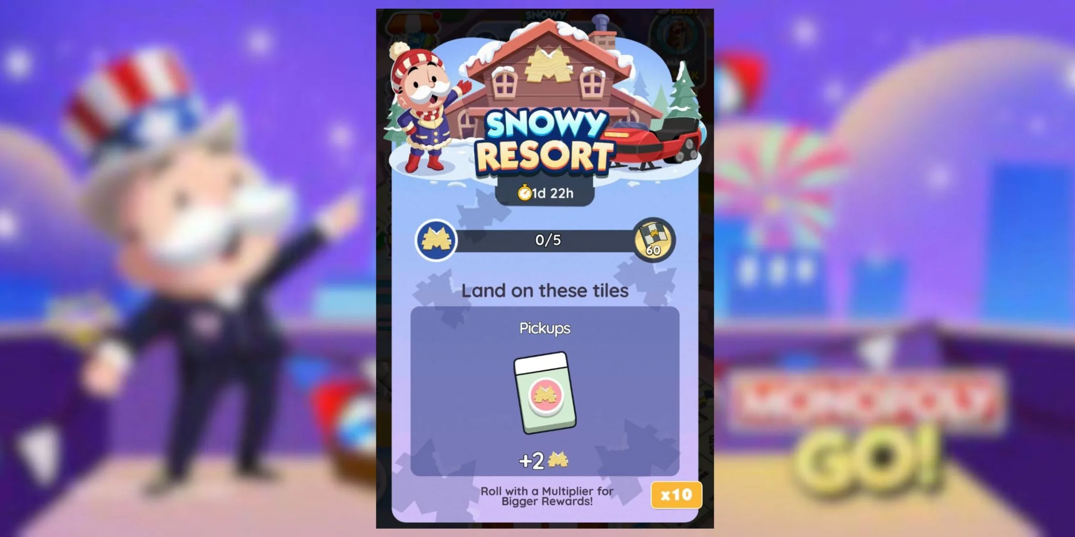 Monopoly GO: Snowy Resort Rewards And Milestones