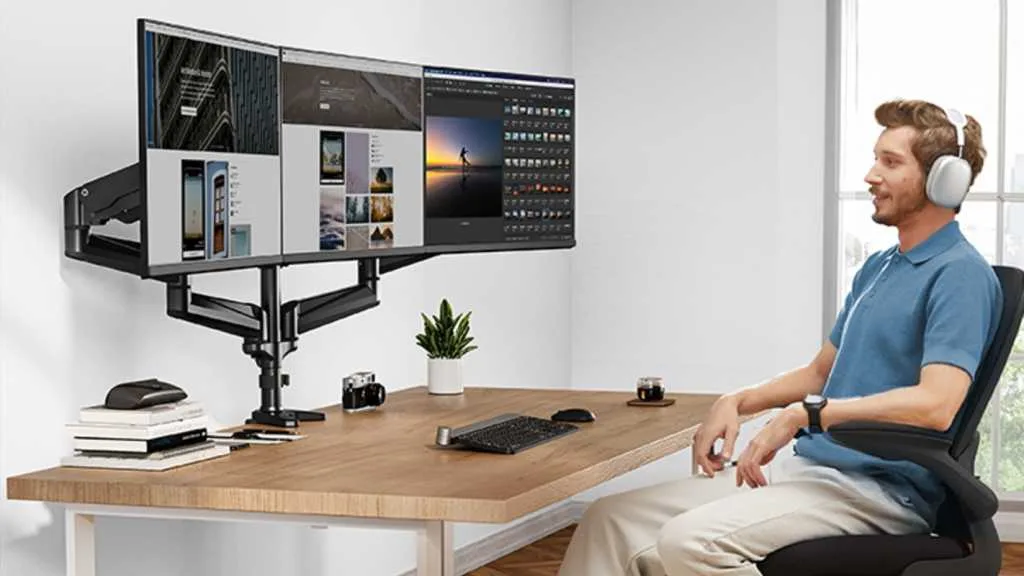 Upgrade your desk with this triple monitor arm mount, now 20% off